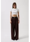 Nepo Baskılı Crop T-Shirt