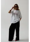 Ön Baskılı Oversize T-Shirt