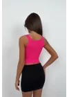 Ön Büzgülü Crop Bluz