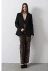 Önü Bağlamalı Blazer Ceket - Siyah