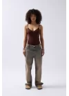 Önü Büzgülü Askılı Bodysuit