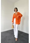 Oranj Tek Cepli Bedensiz Cruz Gömlek