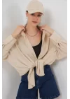 Örme Oversize Gömlek 20264 - Bej