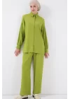 Örme Tesettür Alt Üst Takım 6711 - E.Yeşil