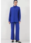 Örme Tesettür Alt Üst Takım 6711 - Saks