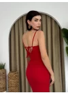 Papalia Sırt Detaylı Elbise