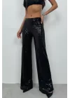 Payetli Wide Leg Pantolon