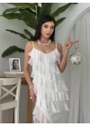 Ples Yırtmaç Detaylı Elbise