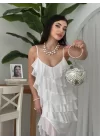 Ples Yırtmaç Detaylı Elbise