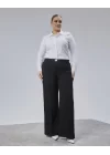 Poly Viscose Full Lycra Beli̇ Lasti̇kli̇ Battal Pantolon