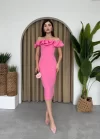 Popi Madonna Yaka Kalem Elbise