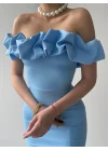 Popi Madonna Yaka Kalem Elbise