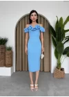 Popi Madonna Yaka Kalem Elbise