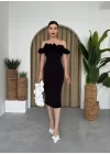 Popi Madonna Yaka Kalem Elbise