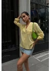 Poulina Flamlı Keten Gömlek 3257-08