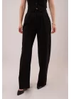 Premium Model Oturtmalı Siyah Pantolon