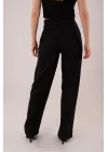 Premium Model Oturtmalı Siyah Pantolon
