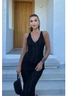 Rosalia Sırt Dekolteli Elbise 2761
