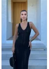 Rosalia Sırt Dekolteli Elbise 2761