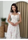 Roseta Bağlamalı Midi Elbise