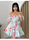 Rucka Belden Bağlamalı Mini Elbise