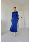 Saks Biyeli Gömlek Ve Etek Takım