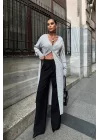 Sandy Düğmeli Uzun Hırka 5100-23