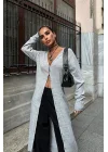 Sandy Düğmeli Uzun Hırka 5100-23