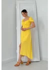 Sarı Prenses Yaka Elbise