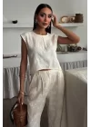 Shalina Süzüne Nakışlı Crop Takım 9796-08