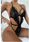 Şık Siyah Dantelli Babydoll Gecelik TM1297