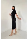 Siyah Balıkçı Yaka Elbise