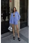 Stacy Çizgili Şort Takım 9801-0025