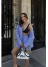 Stacy Çizgili Şort Takım 9801-0025