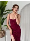 Stor Gül Detaylı Elbise