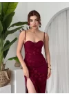 Stor Gül Detaylı Elbise