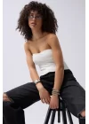 Straplez Dokulu Crop