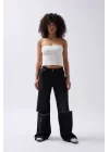 Straplez Dokulu Crop