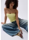Straplez Dokulu Crop