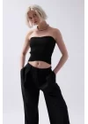 Straplez Dokulu Crop