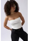 Straplez Dokulu Crop
