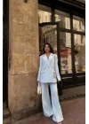 TASARIM ETİKET DETAYLI CEKET - PANTOLON TAKIM - Bebe Mavi