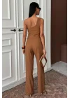 Tek Omuz Büstiyer Plazzo Pantolon Viscon Takım 10159