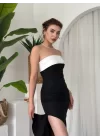 Terk Yırtmaç Detaylı Elbise