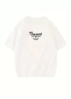 Thousand Baskılı Oversize Bisiklet Yaka T-shirt - Beyaz