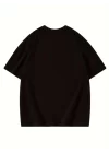 Thousand Baskılı Oversize Bisiklet Yaka T-shirt - Siyah