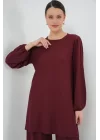 Tunik Pantolon Alt Üst Takım 6663 - Bordo