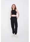 Üç İplik Basic Lastikli Eşofman Pantolon - Lacivert