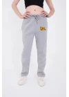 Üç İplik Baskılı Eşofman Pantolon - Gri