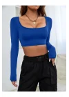 Uzun Kol Crop Top